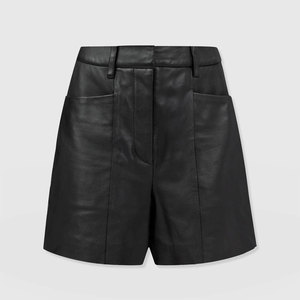 Shorts en cuir pour femmes avec logo personnalisé en gros, nouveau style 2026, prix abordable, pour usage décontracté - Product Image 5