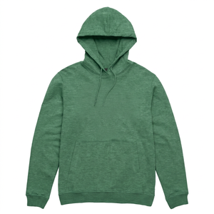 เสื้อฮู้ดผู้ชายสีดำล้วน ทรงปกติ ผ้าฟลีซ โพลีเอสเตอร์ 100% สวมใส่สบายสำหรับฤดูใบไม้ร่วง มีกระเป๋า ผ้าถัก ระบายอากาศได้ดี น้ำหนัก 260 กรัม แขนยาว - Product Image 6