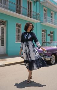 Stylish Rayon Long Dress Weekend Outings Ladies Rayon Fashion Dress - Product Image 3