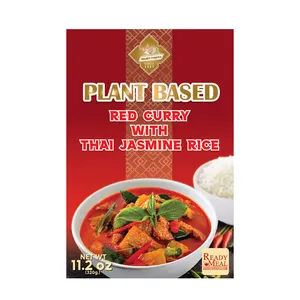 タイのジャスミン米を使った植物ベースのレッドカレー-タイからの食品輸出をすぐに食べることができる高品質のインスタントミール