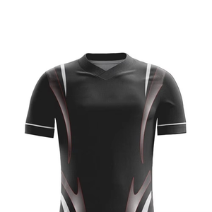 Men's Black Sublimated <b>Soccer</b> Jersey & Shorts Set V-Neck Short Sleeve <b>Soccer</b> Team Uniform Breathable Quick Dry Athletic Wear - Product Image 2