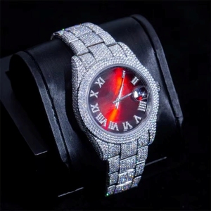 Reloj de Pulsera Automático de Lujo con Moissanita Blanca VVS, Relojes Hip Hop con Diamantes Incrustados para Hombre - Product Image 1