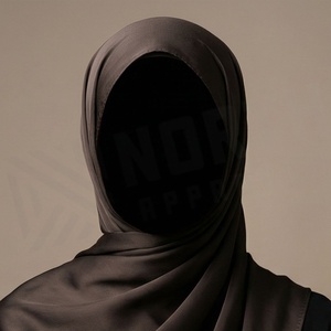 Hiyab de poliéster de color sólido para mujer, tela jersey, agradable al tacto, para uso diario, pañuelo étnico de Oriente Medio. - Product Image 2