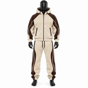 Ensemble de survêtement unisexe personnalisé, imprimé, respirant, réfléchissant, épais, style streetwear automne, avec strass et capuche, en promotion - Product Image 5