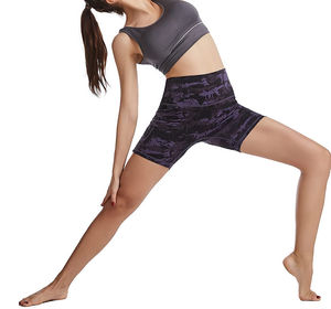 Shorts Casuales de Verano para Mujer, Estilo Booty, Lavado Ácido, Poliéster/Algodón, Cintura Elástica, Volantes, Bolsillos Laterales - Product Image 5