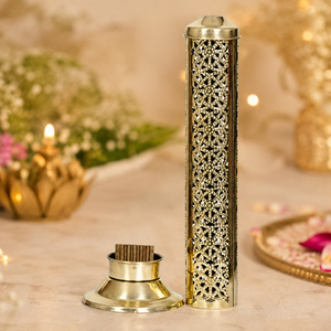 Hermosa Lámpara de Aceite Dana de Latón de Jaipurios, 10 Pulgadas, Hecha a Mano, Soporte Decorativo para Agarbatti, para Decoración del Hogar y Regalos - Product Image 2
