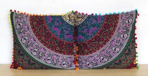 Juego de fundas de cojín de algodón Mandala Peacock, juego de 4 piezas, fundas de cojín hermosas hechas a mano en varios colores por consignantes indios. - Product Image 3