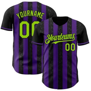Camiseta de Béisbol Premium Negra y Morada, Estampada, Manga Corta, 100% Poliéster, Transpirable y Absorbente de Humedad, para Todas las Temporadas - Product Image 3