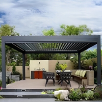 Pergola électrique en aluminium magique pour jardin et terrasse, système de toit à lames orientables