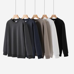 เสื้อสเวตเชิ้ตคอกลมสีทึบสำหรับผู้หญิง แขนยาว ถักจากผ้าฝ้าย 100% สำหรับใส่ในฤดูใบไม้ร่วง - Product Image 2