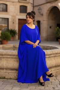 Vestido Kaftan Islámico Awais House Bride, Corte A, Georgette, Cristal, Simple, Largo hasta el Suelo, Mangas Largas, para Bodas, Festivales de Verano, Eid - Product Image 6