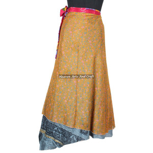 New Collection of Party Wear Sari Silk <b>Long</b> Wrap <b>Skirts</b> for Girls Rajasthani Indian Women Wear Art Silk Rapron <b>Skirt</b> Indian - Product Image 4