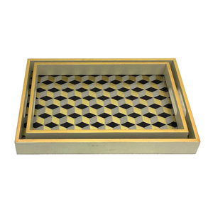 Wooden <b>Serving</b> tray <b>Set</b> /MDF Board Printed Tray Plates <b>Set</b> Best Quality Dinnerware <b>Serving</b> tray by Perfect Enterprises - Product Image 6