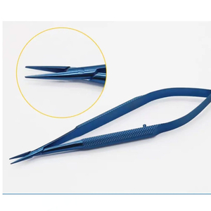 Ciseaux microscopiques courbés Vannas 12 cm en titane, instrument chirurgical ophtalmique, poignée à ressort, outil oculaire CE OEM - Product Image 6