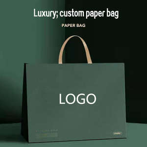 Sacs en papier kraft personnalisés avec poignées, sacs de shopping blancs et bruns pour cadeaux, mariages, anniversaires - Product Image 3