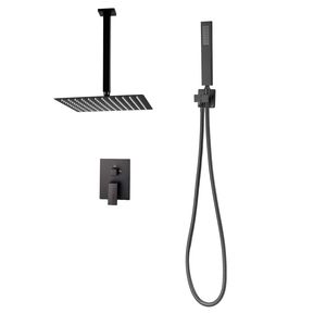 Handheld Rain <b>Shower</b> Faucet Set with 10 Inch <b>Square</b> Rain <b>Shower</b> <b>Head</b> Ceiling Mount Bath System Bathroom Accessories - Product Image 1