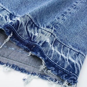 Wholesale Light Blue High Waisted Straight Split Denim Skirts for Women - Product Image 3