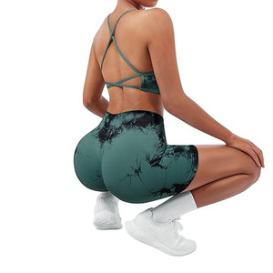 Ensemble short et soutien-gorge de yoga pour femme, tissu extensible léger, évacuation de l'humidité, parfait pour le fitness - Product Image 6