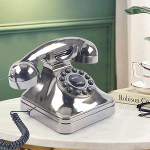 Teléfono Decorativo de Metal para Decoración de Escritorio de Oficina en Casa, que Agrega un Toque Retro y una Presencia Artística al Interior - Product Image 3