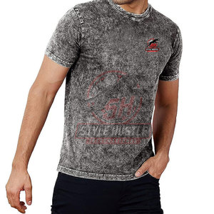 Camisetas de algodón 100% con estampado y lavado ácido, de corte holgado, de alta calidad, hechas en Pakistán, al por mayor, a precio económico, para hombre. - Product Image 4