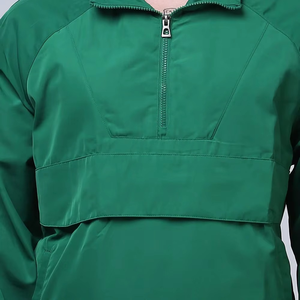 Mens Outdoor Anorak Windbreaker Hooded Half Zip <b>Pullover</b> Lightweight <b>Rain</b> Resistant Sports Utility <b>Jacket</b> With Front Flap Pocket - Product Image 3