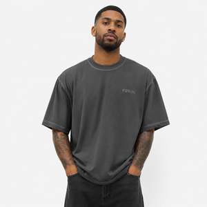 F2WIN <b>Men's</b> Regular Fit Polyester/Cotton T-<b>Shirt</b> Short Sleeve O-Neck Printed Formal Jersey Breathable Eco-Friendly 220g Front - Product Image 1