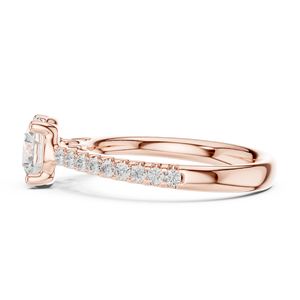 Bague de fiançailles classique en or 14 carats avec diamant rond de 1 carat cultivé en laboratoire, rapport IGI, qualité VVS VS DEF, pour anniversaire ou mariage - Product Image 4