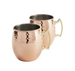 Taza Clásica Moscow Mule de Cobre Hecha a Mano con Revestimiento de Cobre Sublimado, Martillada, a Prueba de Fugas, para Café - Product Image 3