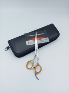 Tijeras de Corte de Pelo para Salón de Barbería, Acero Inoxidable Japonés J2, Precio al por Mayor, Oferta de Logotipo Personalizado, Hoja Recta Afilada - Product Image 3