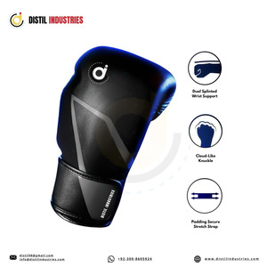 Nouveau modèle dernier cri, gants de boxe noirs et dorés, No Boxing No Life, gants d'entraînement professionnels à lacets, No Boxing No Life - Product Image 3