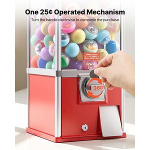 21-Inch Gumball Machine 25-Cent <b>Candy</b> Vending Dispenser for Shopping Malls & Supermarkets for AMU - Product Image 5