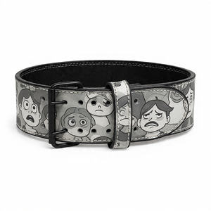 Cinturón de levantamiento de pesas de 13 mm con palanca, de cuero, para entrenamiento de fuerza, con soporte de alta resistencia, estilo anime - Product Image 5