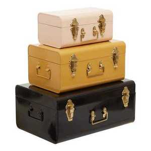 Boîte de rangement en métal moderne de différentes tailles, 3 styles, pour vêtements et bijoux, légère et robuste, pour usage domestique - Product Image 1