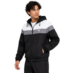 Trendy Wholesale Custom logo Splicing Color Blocks Windproof Reflective Oversized Windbreaker Nylon Zip up Track Men's <b>Jackets</b> - Product Image 5