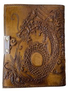 Mini journal en cuir fait main avec motif de dragon en relief, avec fermeture à cadenas, pour homme et femme, idéal comme cadeau - Product Image 5