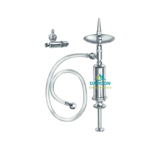 Jeringas de Acero de Alta Calidad con Válvula Manual de 20 cm y 5x5 mm, Instrumentos Quirúrgicos ORL - Product Image 1