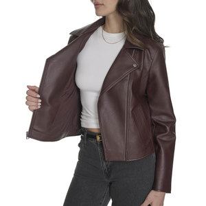 Chaqueta de cuero genuino de vaca y oveja para mujer, nueva llegada, chaqueta de cuero personalizada, abrigo de cuero de moda de invierno para chicas. - Product Image 4