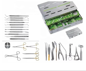 Ensemble d'instruments chirurgicaux dentaires en acier inoxydable de classe I, outils de précision manuels verts réutilisables, certifiés CE, MIANBRO - Product Image 4