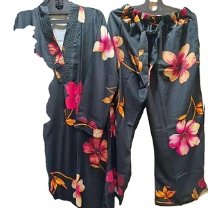 Ensemble de coopération long pakistanais motif Kurtis pleine longueur en tissu rayonne, convient aux modèles XXL à 4XL, tendance et élégant - Product Image 1