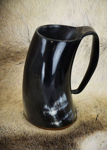Jarra de Cerveza Vikinga de Alta Calidad, Estilo Europeo, Tallada, de Cuerno de Búfalo/Vaca, para Beber Vino, Café o Cerveza - Product Image 4