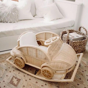 Poussette en rotin pour poupée, chariot tendance en jacinthe d'eau pour enfants, jouets personnalisés en rotin pour enfants, prix de gros, fabriqué au Vietnam - Product Image 4