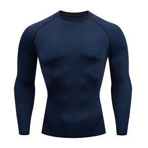 Nuevo Camiseta de Compresión de Manga Larga para Hombre, Color Sólido, de Secado Rápido, Tejido Transpirable, Protección UV - Product Image 1