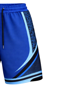 Shorts de basket-ball pour hommes bleu royal et noir, respirants, à séchage rapide, pour le sport, la gym, l'entraînement, la course à pied, shorts athlétiques, fabricant OEM personnalisé - Product Image 2