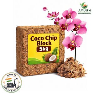 Bloc de copeaux de coco tamponnés 5kg à faible teneur en EC, substrat organique pour la culture de la fraise et les systèmes hydroponiques verticaux - Product Image 3