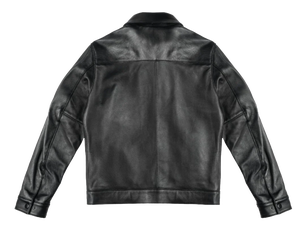 Custom OEM Men's <b>Real</b> Leather Jacket Wholesale Genuine <b>Sheepskin</b> Zipper Bomber Jacket Casual Turn Down Collar Moto <b>Coat</b> - Product Image 2