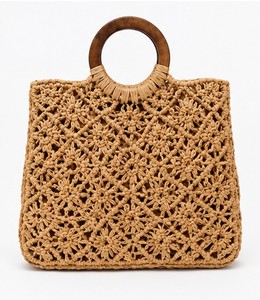 Best Quality Cotton Macrame Crochet <b>Handbag</b> for Women Soft Durable Handmade <b>Boho</b> Style Shoulder Tote for Daily Use For Sale - Product Image 1