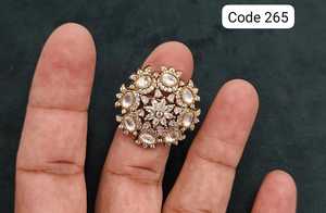 Luxury Gold Plated Floral Cubic Zirconia <b>Adjustable</b> <b>Ring</b> for Women Statement Cocktail Wedding Party Fashion Jewelry - Product Image 2