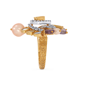 14K แหวนทองลายจุดสีเหลืองทองแหวนทอง18K ประดับด้วยมงกุฎเพชรตัดสดใส - Product Image 3