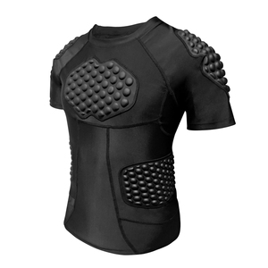 Camiseta Deportiva Profesional de Compresión con Relleno en las Mangas Cortas, Protección Deportiva, Poliéster y Elastano - Product Image 4