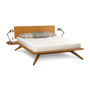 Wholesale Mid-Century Modern Floating Platform <b>Bed</b> | Solid Wood <b>Bed</b> with Angled Legs - Product Image 5